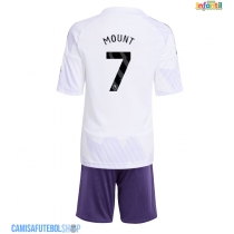 Camisa de time de futebol Manchester United Mason Mount #7 Replicas 2º Equipamento Infantil 2025-26 Manga Curta (+ Calças curtas)